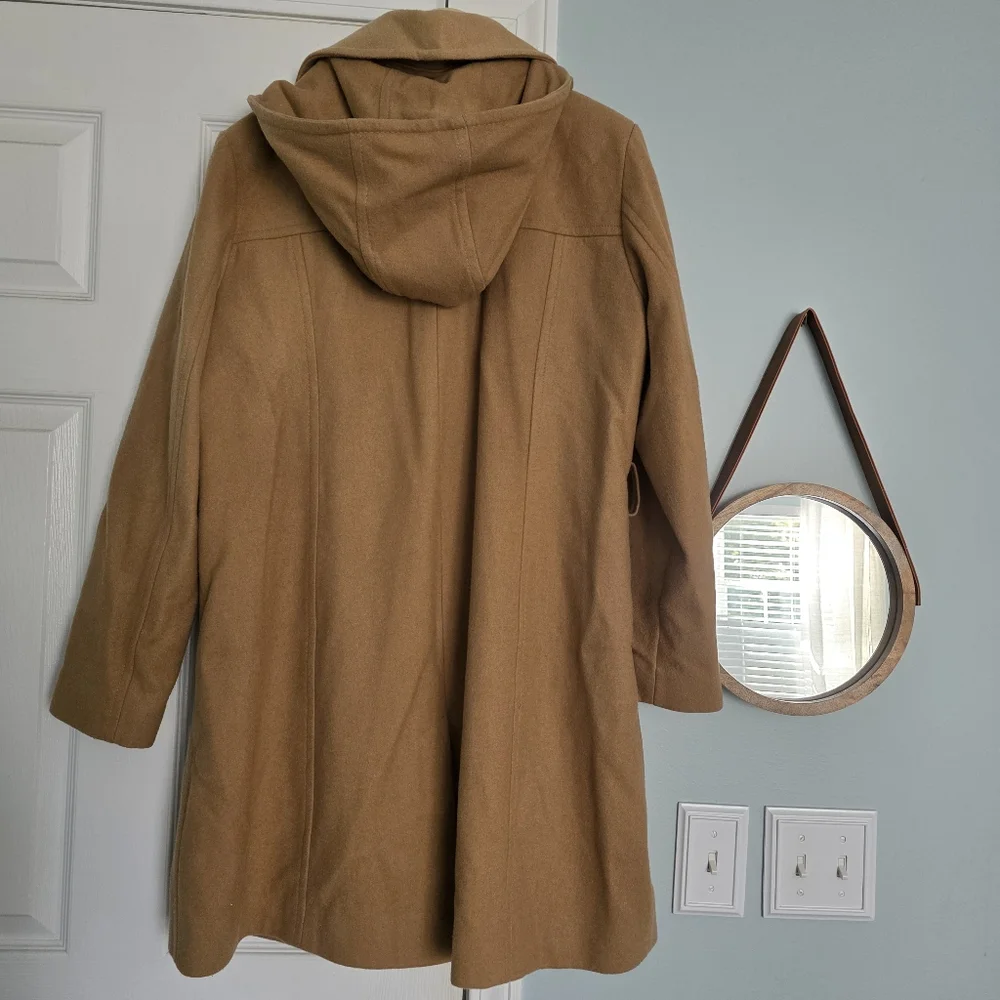 Michael Kors Belted Camel Wool Blend Coat XL - Picture 4 of 10